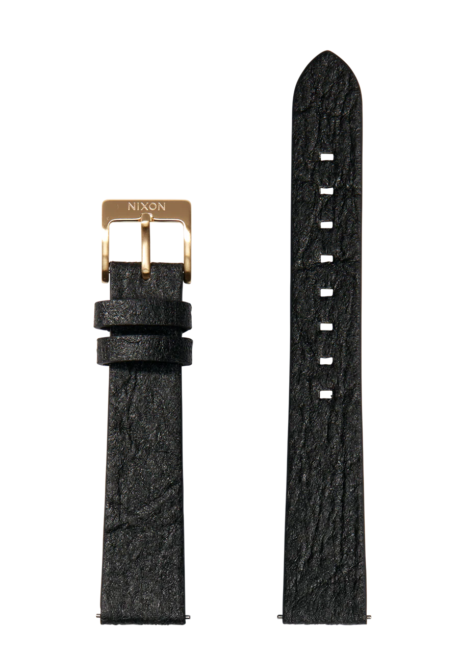 16mm Pineapple Leather Band - Black