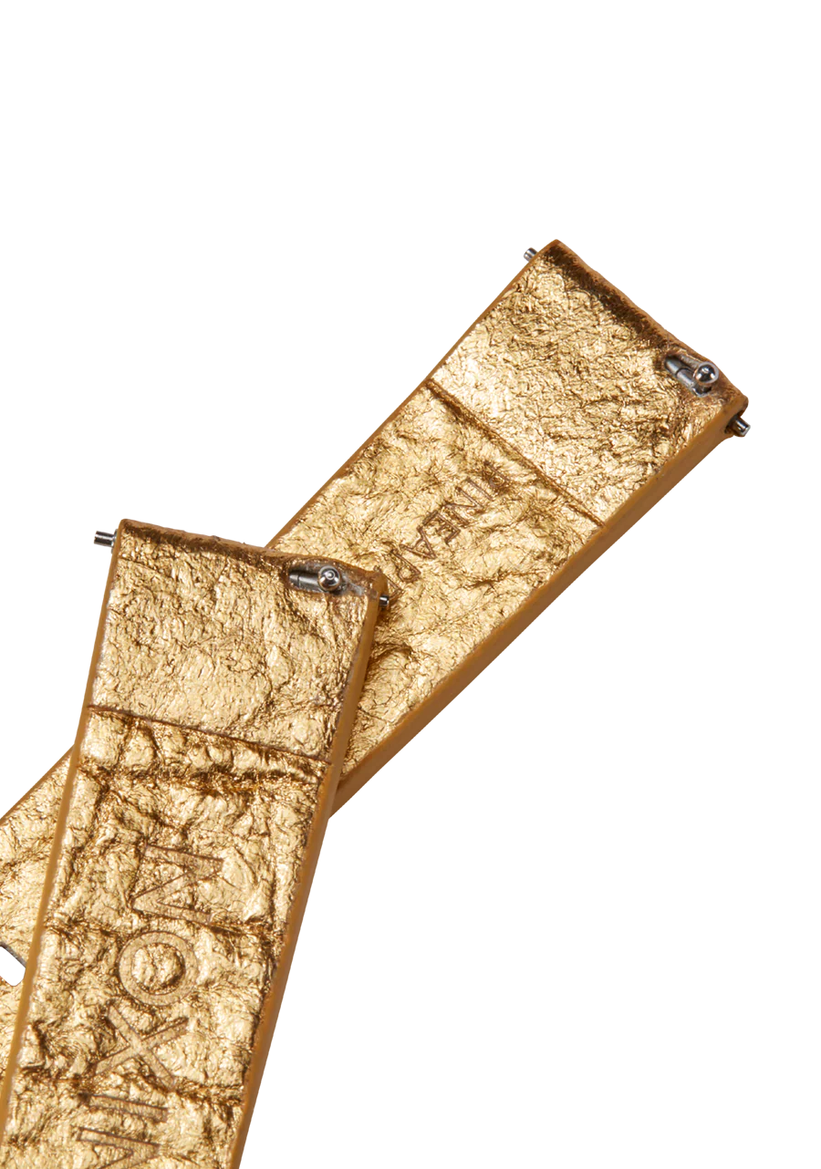 16mm Pineapple Leather Band - Gold Foil - Image 4