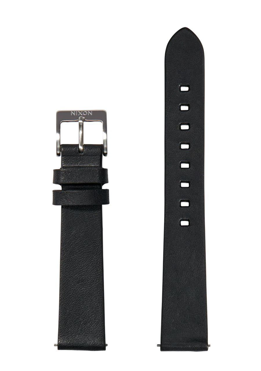 16mm Veg Tanned Leather Band - Black