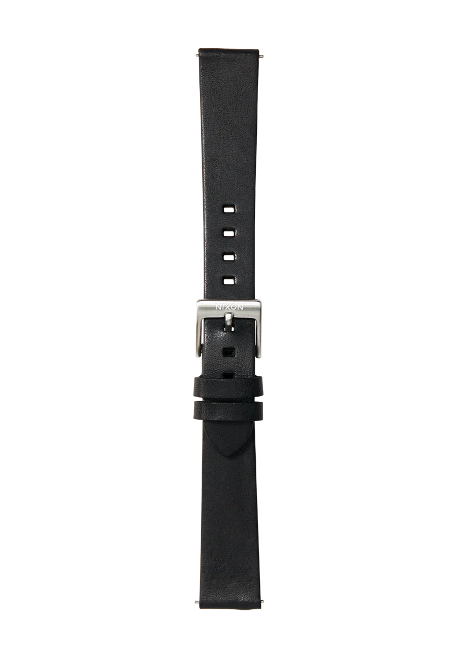 16mm Veg Tanned Leather Band - Black - Image 2