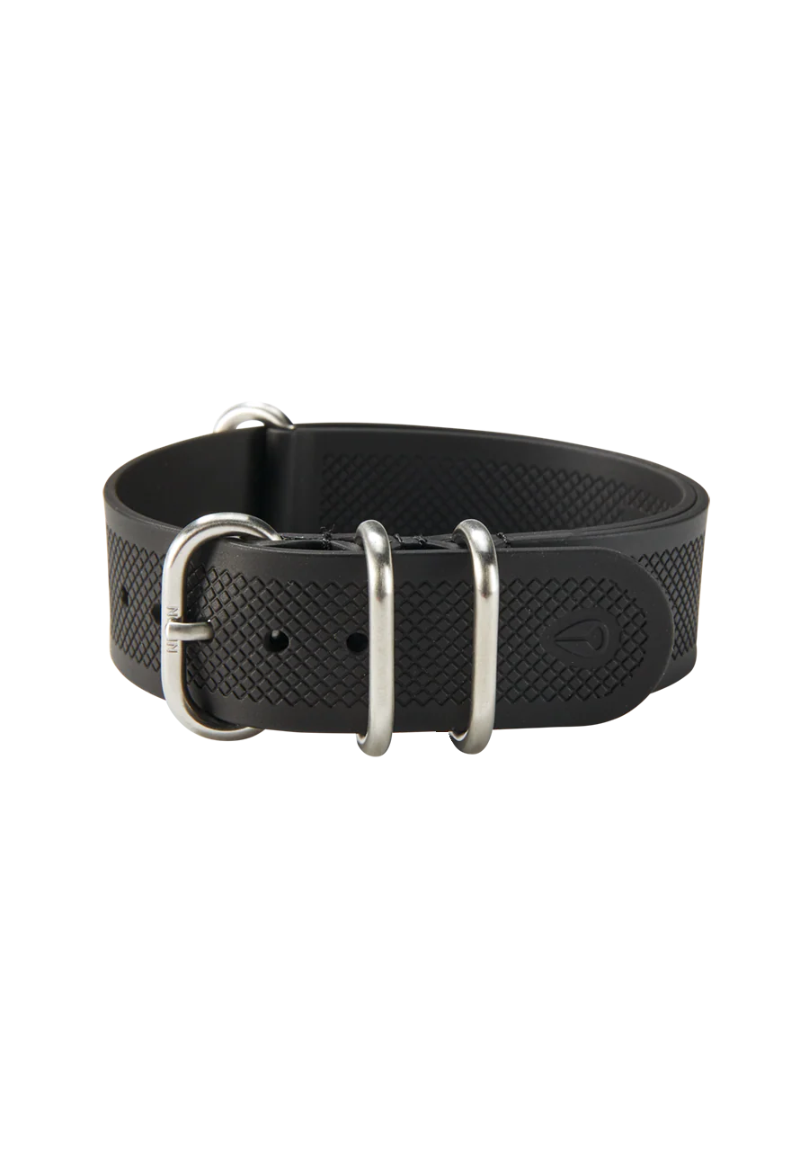 20mm FKM Rubber One Piece Band - Black - Image 2