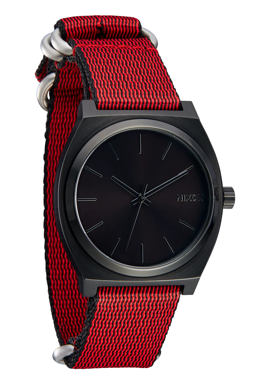 20mm Nylon #TIDE One Piece Band - Red / Black - Image 4
