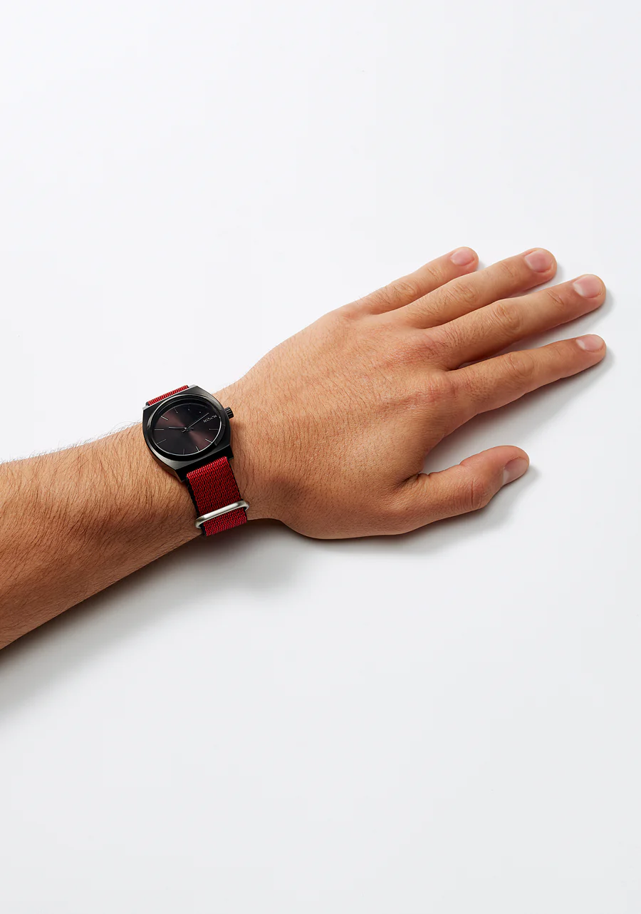 20mm Nylon #TIDE One Piece Band - Red / Black - Image 6