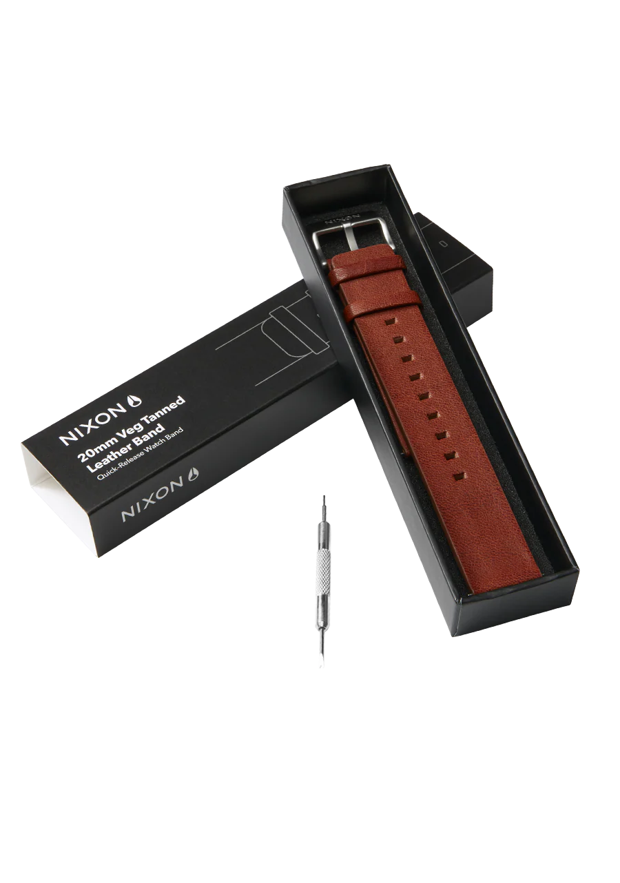 20mm Veg Tanned Leather Band - Brown - Image 4