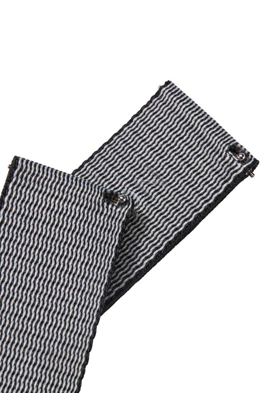 23mm Nylon #TIDE Band - Black / Silver - Image 4