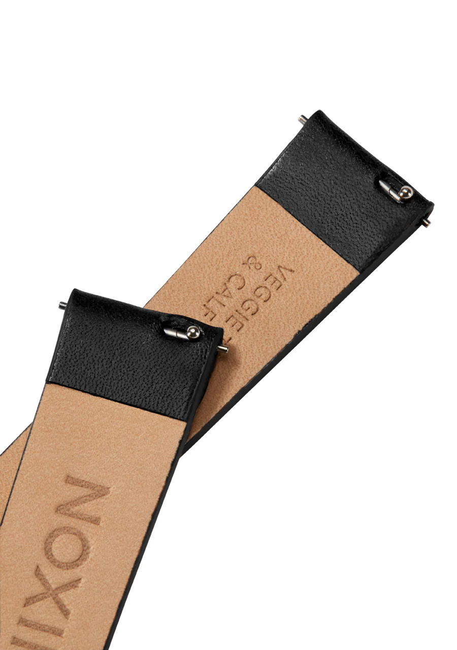 23mm Veg Tanned Leather Band - Black - Image 4