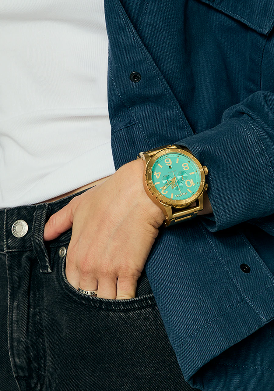 51-30 Chrono - Gold / Turquoise / Gold - Image 10