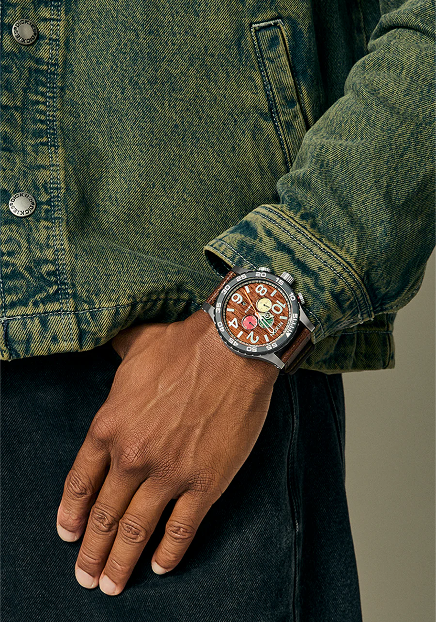 51-30 Chrono Leather - Silver / Rosewood / Chocolate - Image 9