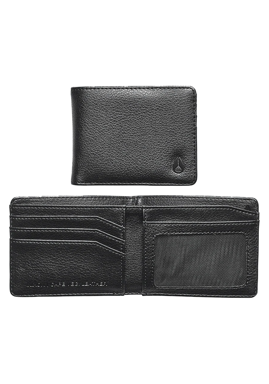 Cape Vegan Leather Wallet - Black