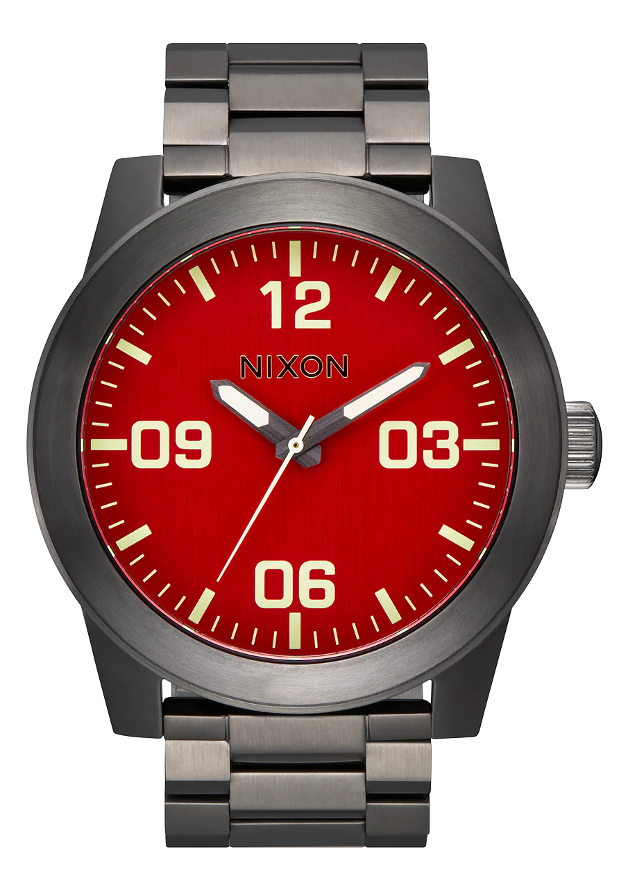 Corporal Stainless Steel - Red / Gunmetal