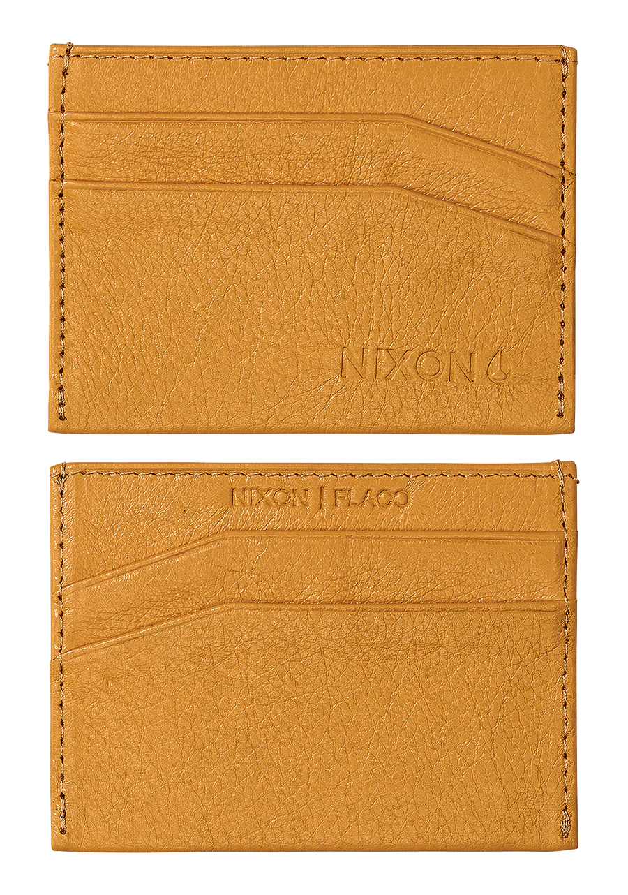 Flaco Leather Card Wallet - Yellow
