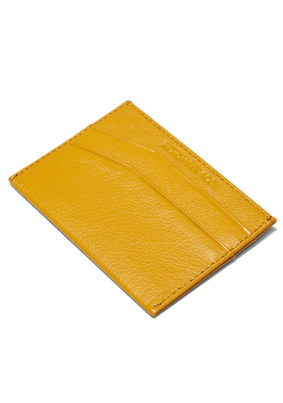 Flaco Leather Card Wallet - Yellow - Image 2