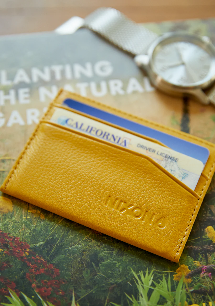 Flaco Leather Card Wallet - Yellow - Image 3