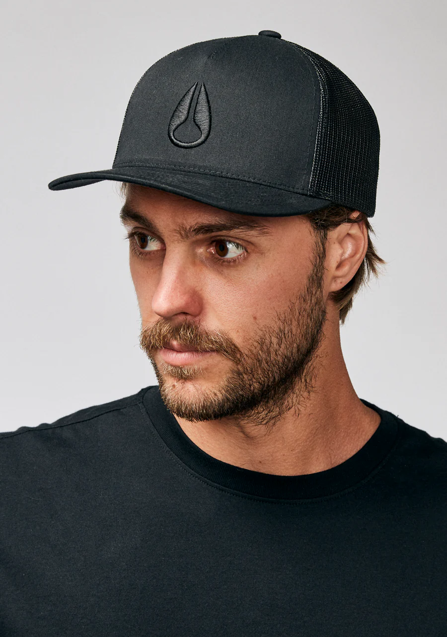 Iconed Trucker Hat - Black / Black - Image 6