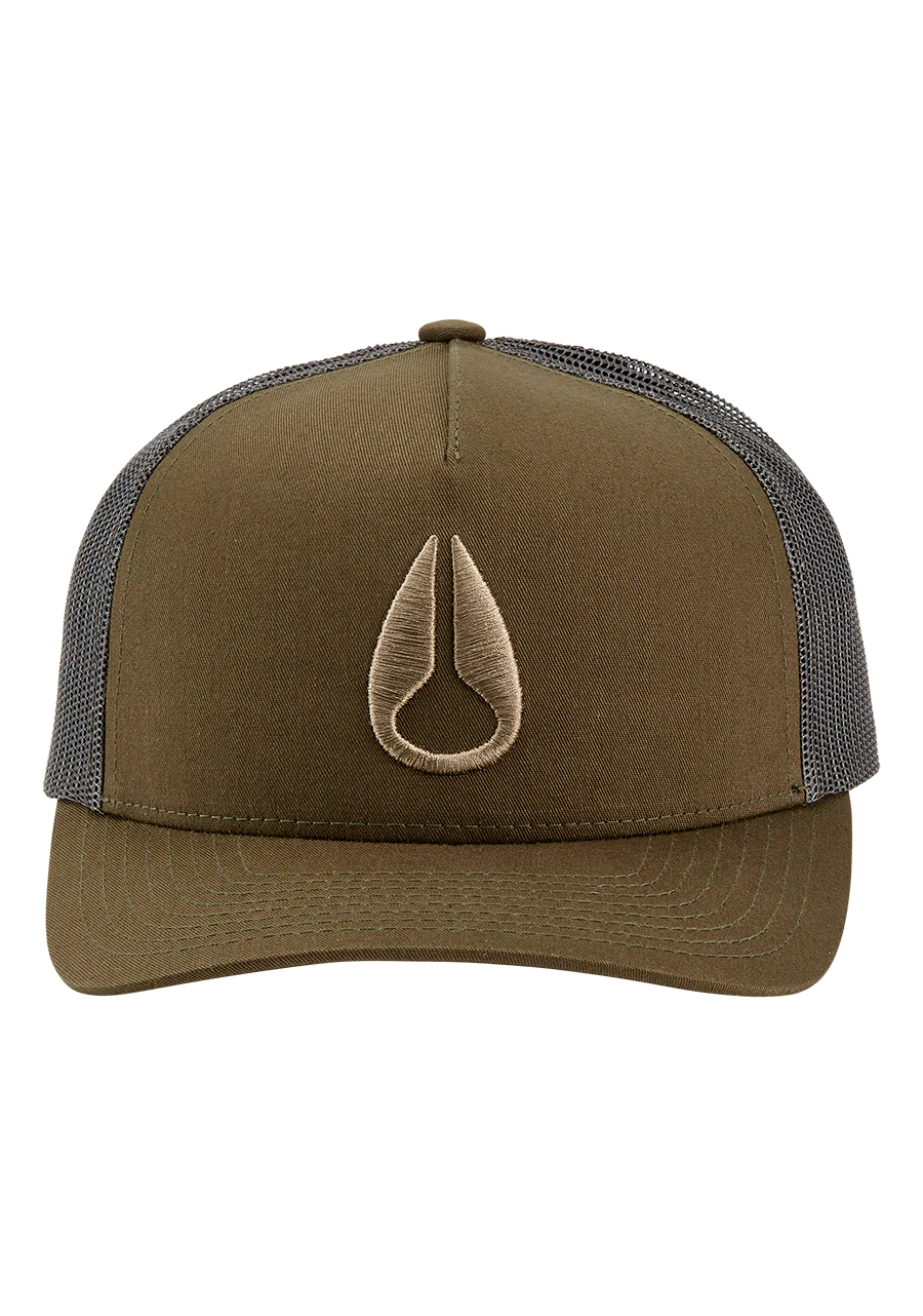 Iconed Trucker Hat - Dark Olive - Image 3
