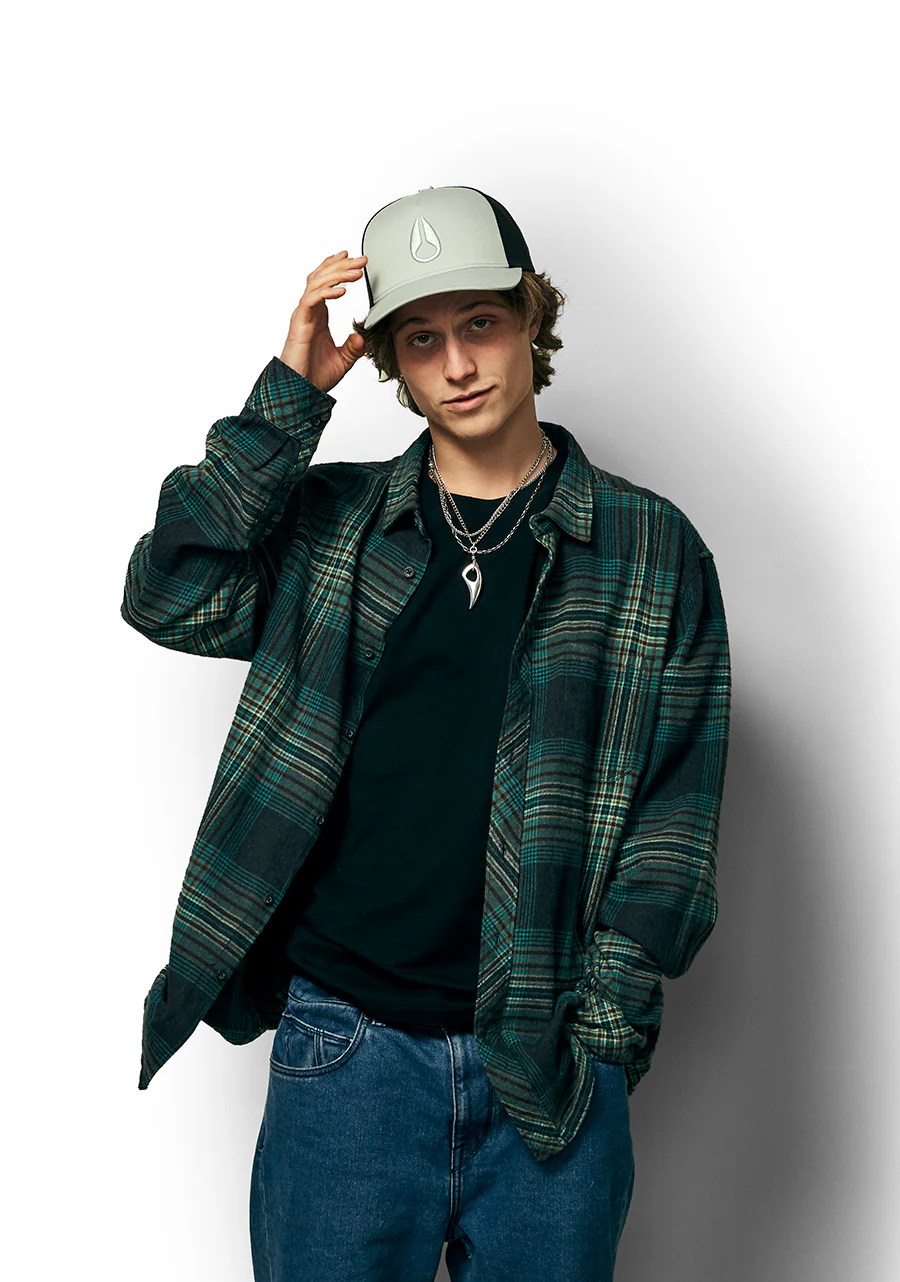 Iconed Trucker Hat - Moss Mist / Black - Image 4