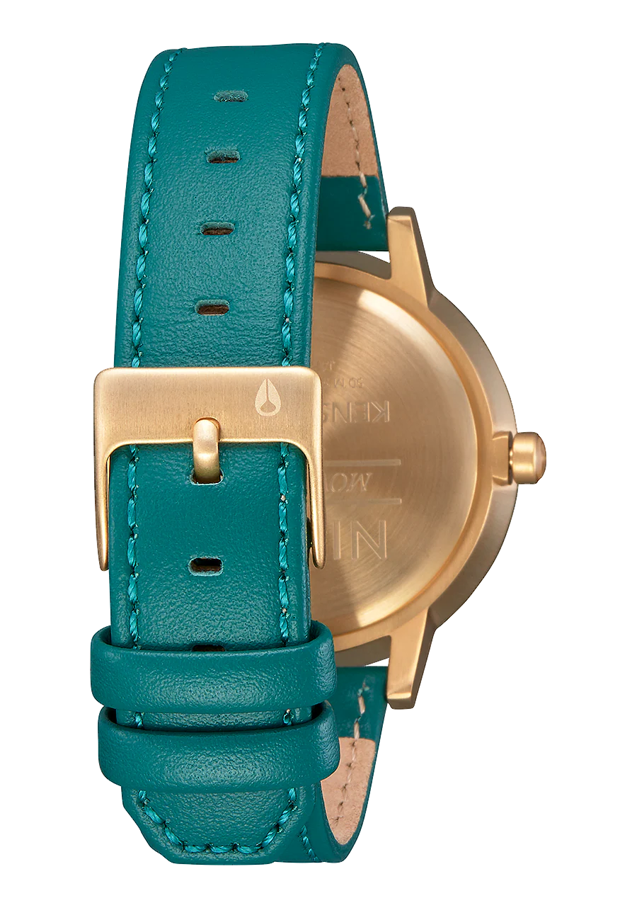Kensington Leather - Gold / White / Teal - Image 3