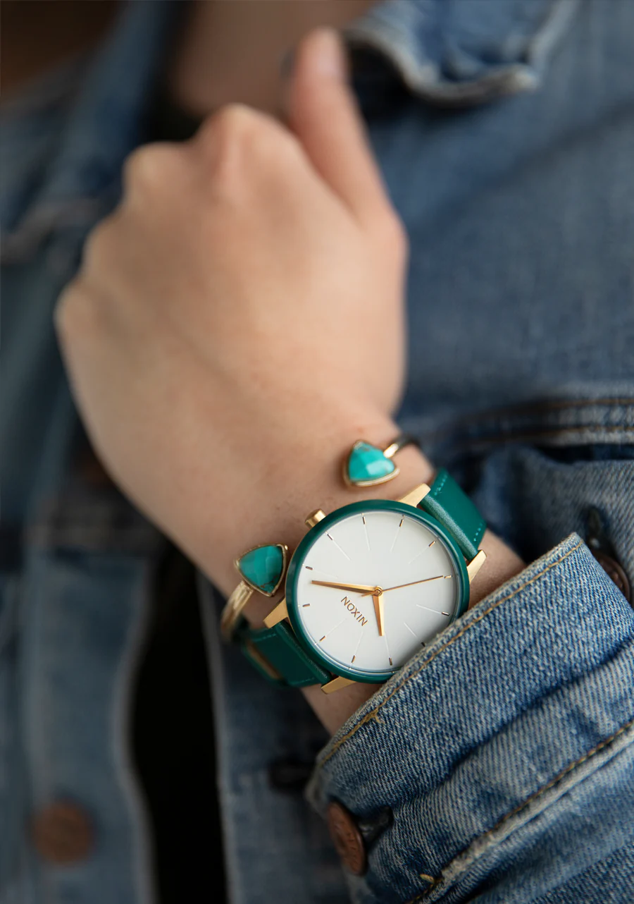 Kensington Leather - Gold / White / Teal - Image 7