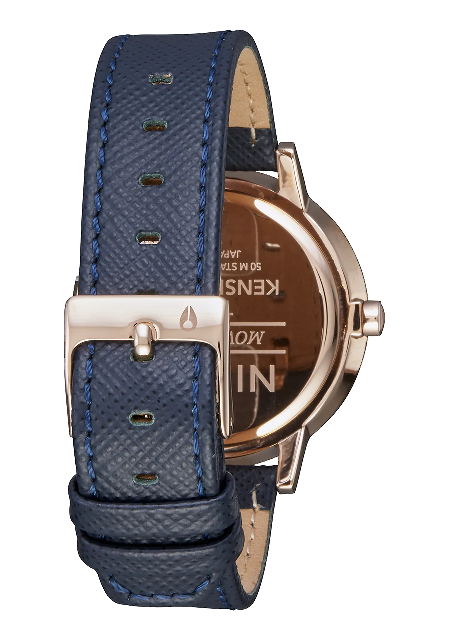 Kensington Leather - Navy / Rose Gold - Image 3