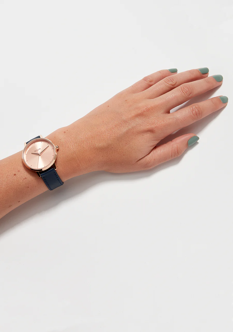 Kensington Leather - Rose Gold / Navy - Image 5