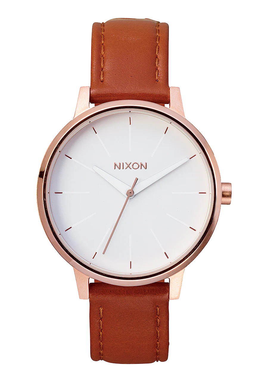 Kensington Leather - Rose Gold / White