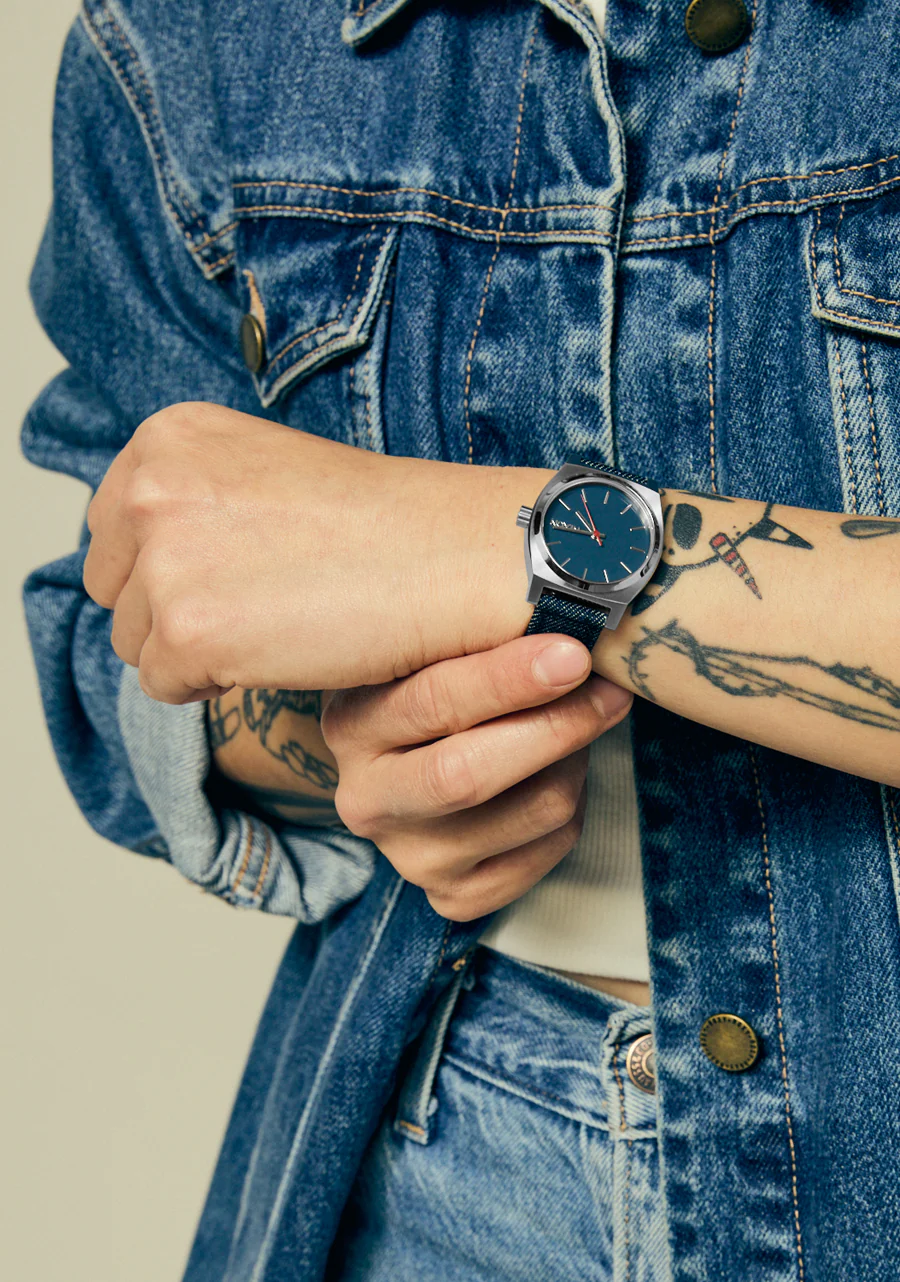 Medium Time Teller Denim - Silver / Indigo / Denim - Image 9