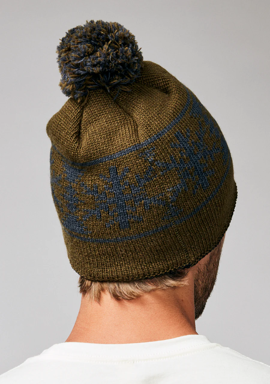 Meister Wool Pom Beanie - Olive / Multi - Image 4