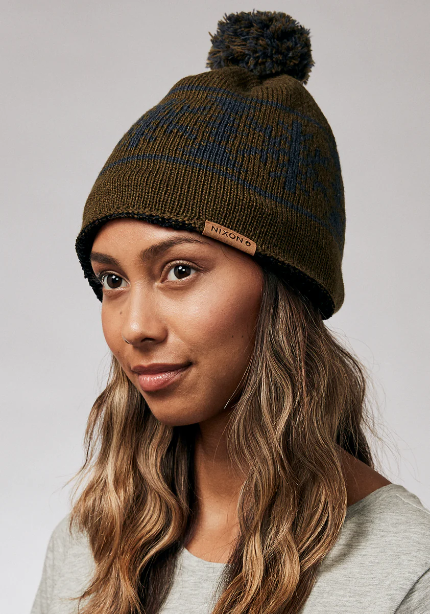 Meister Wool Pom Beanie - Olive / Multi - Image 5