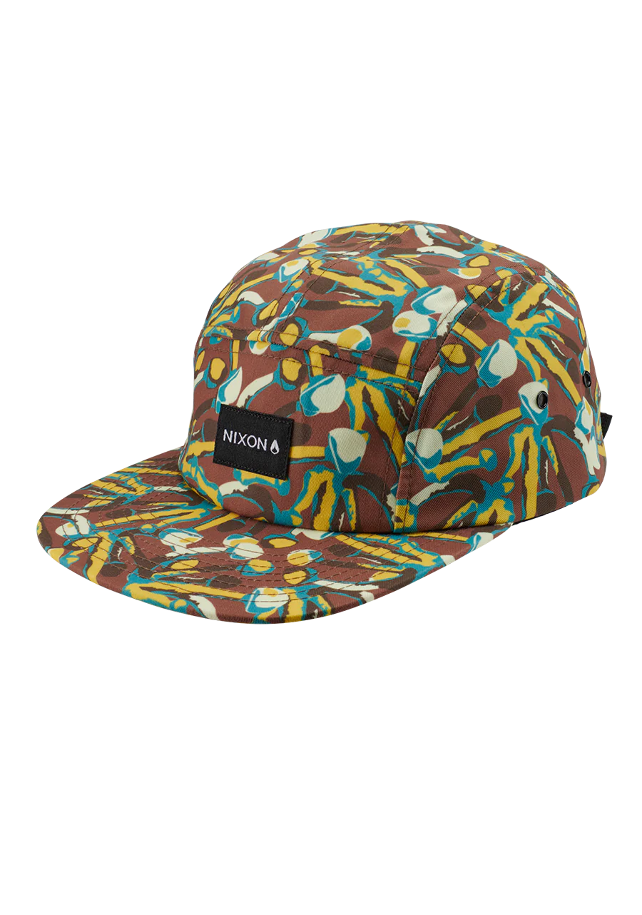 Mikey 5 Panel Hat - Brown / Multi