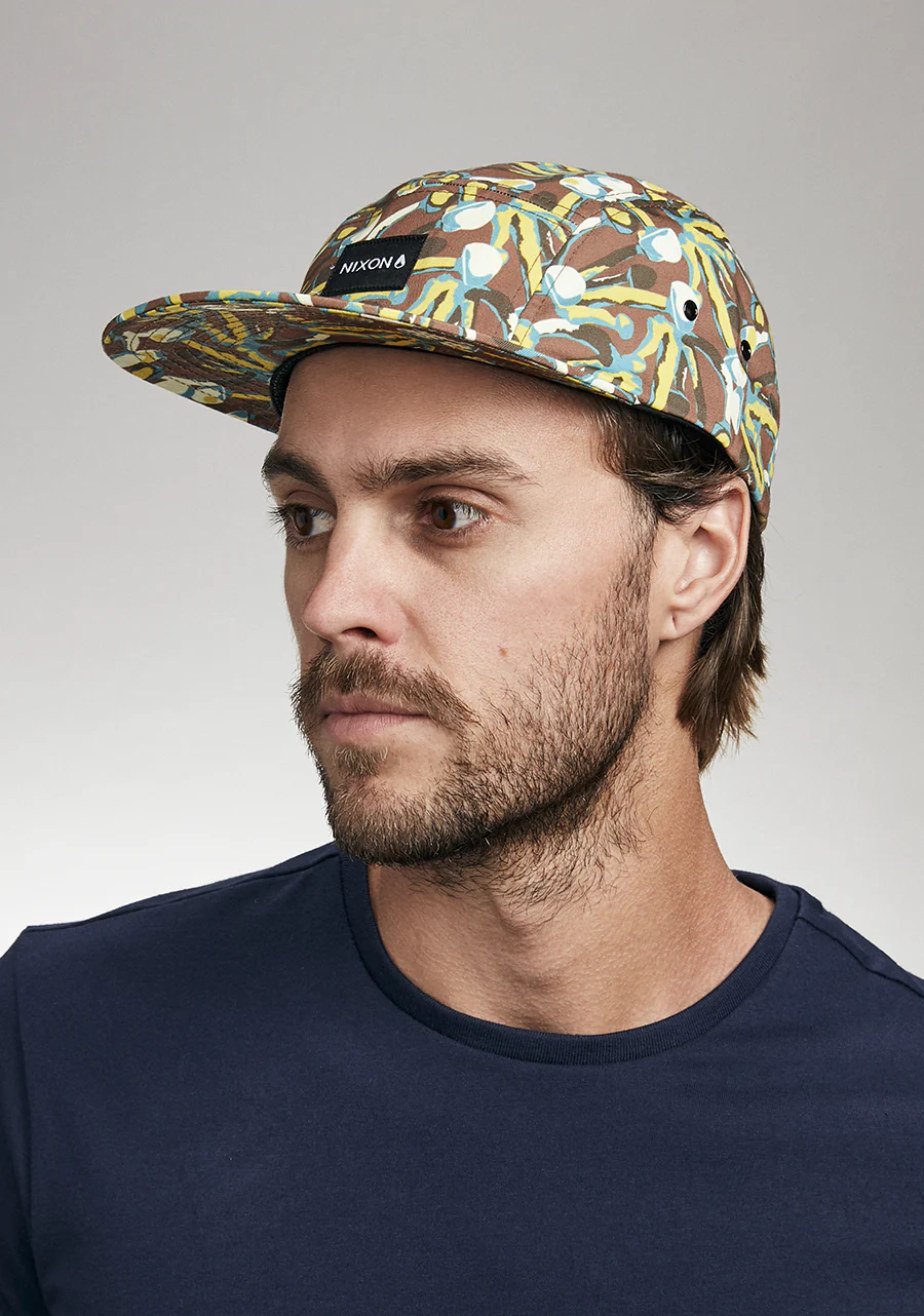 Mikey 5 Panel Hat - Brown / Multi - Image 5