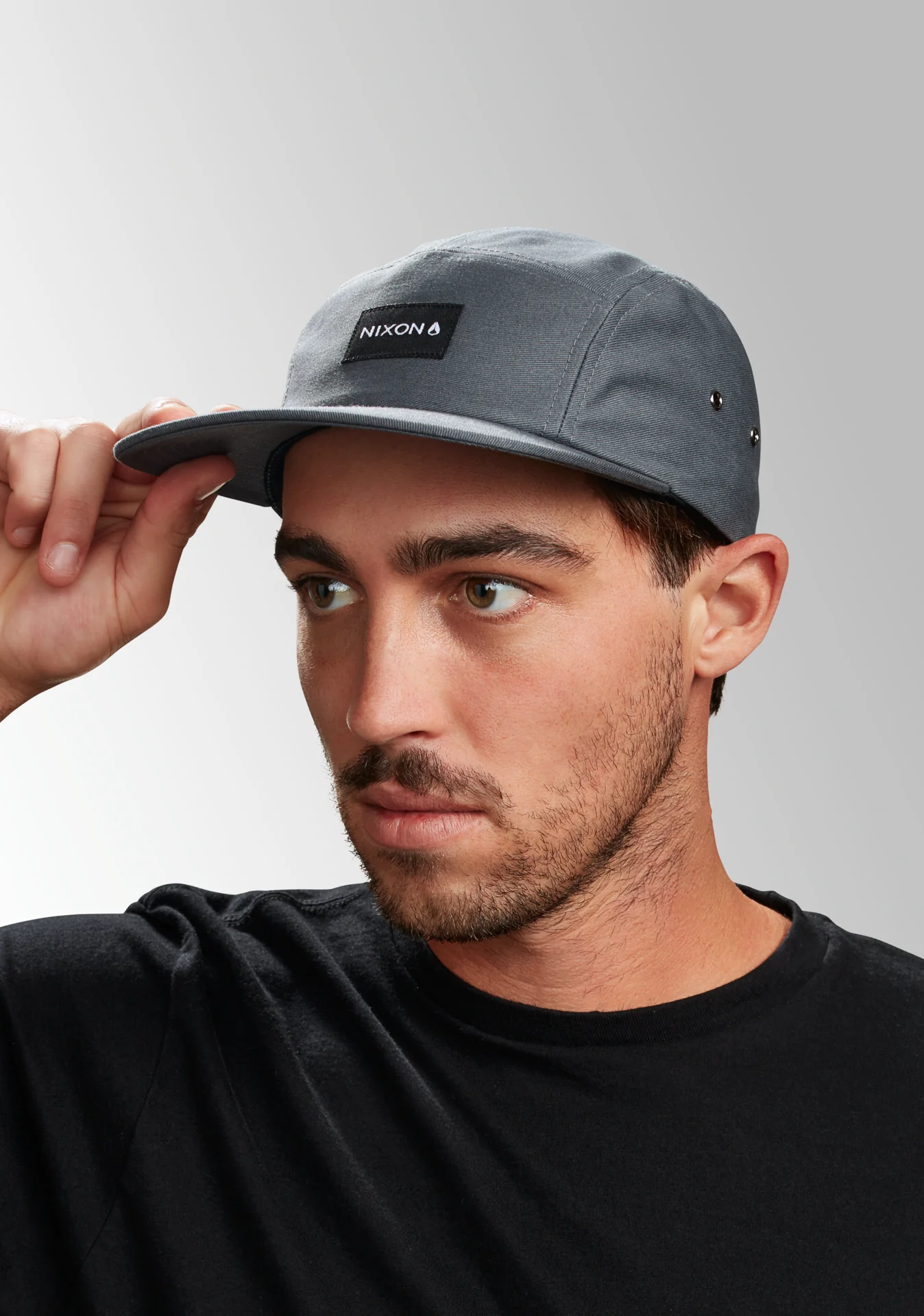 Mikey 5 Panel Hat - Gray - Image 5