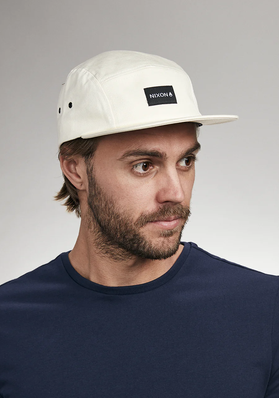 Mikey 5 Panel Hat - Off White - Image 5