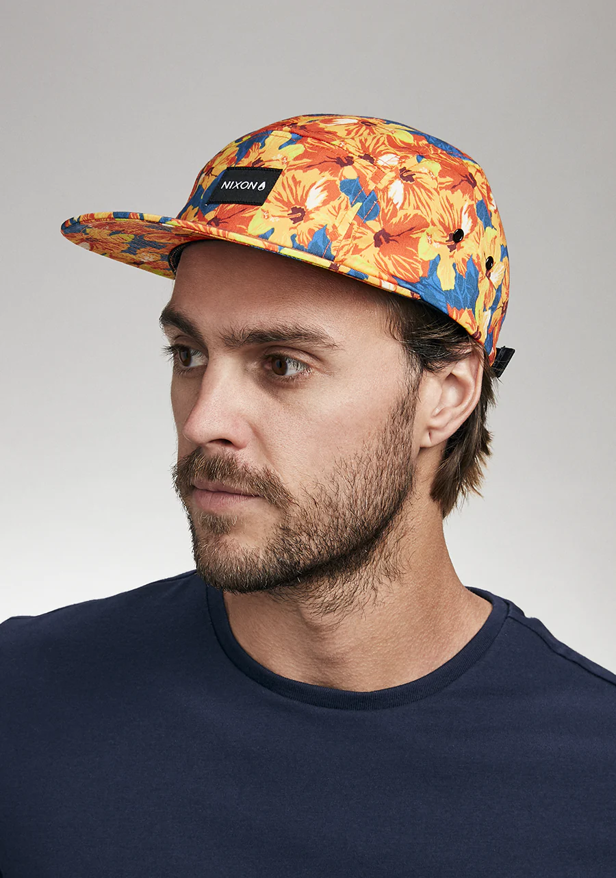Mikey 5 Panel Hat - Orange / Multi - Image 5