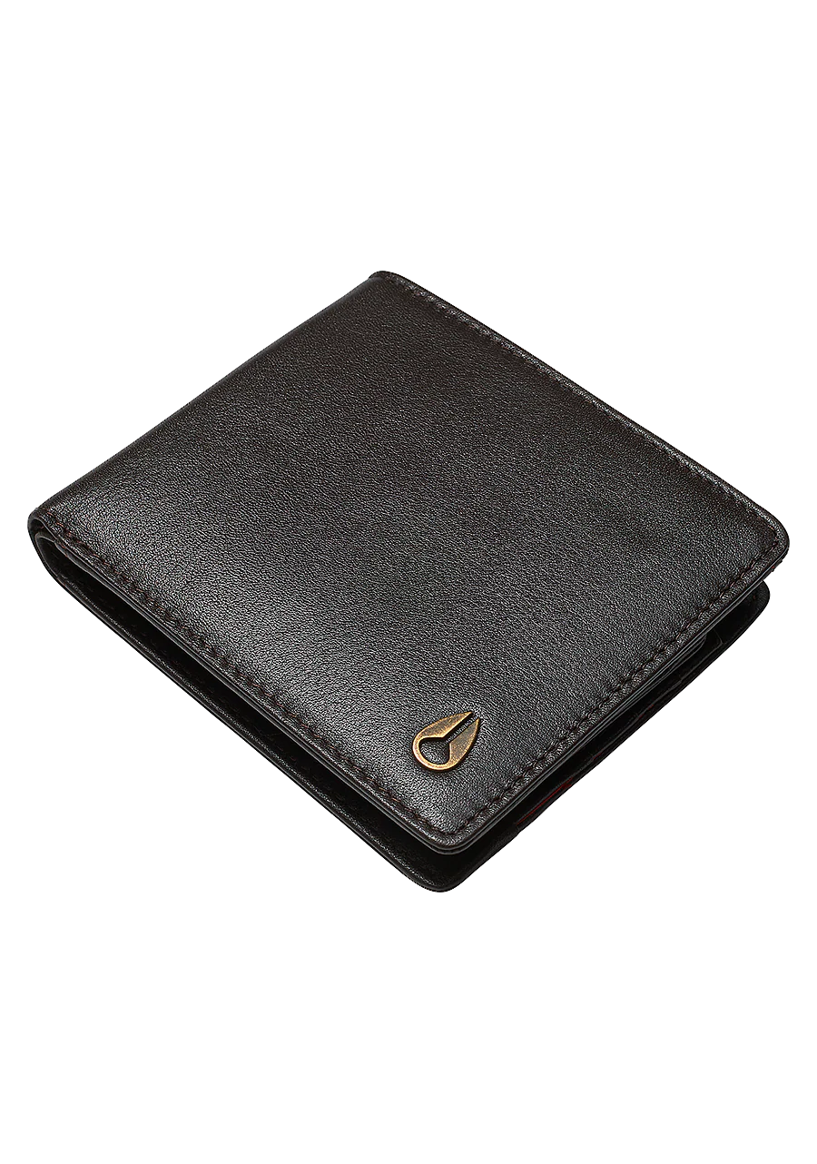 Pass Leather Coin Wallet - Brown