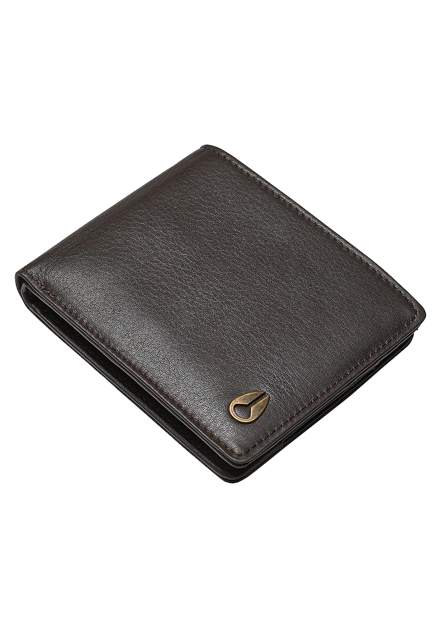 Pass Leather Wallet - Brown