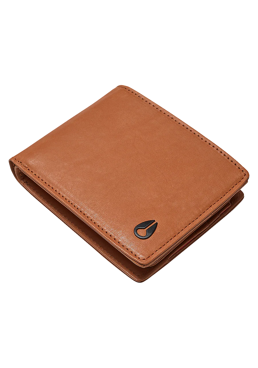 Pass Leather Wallet - Saddle