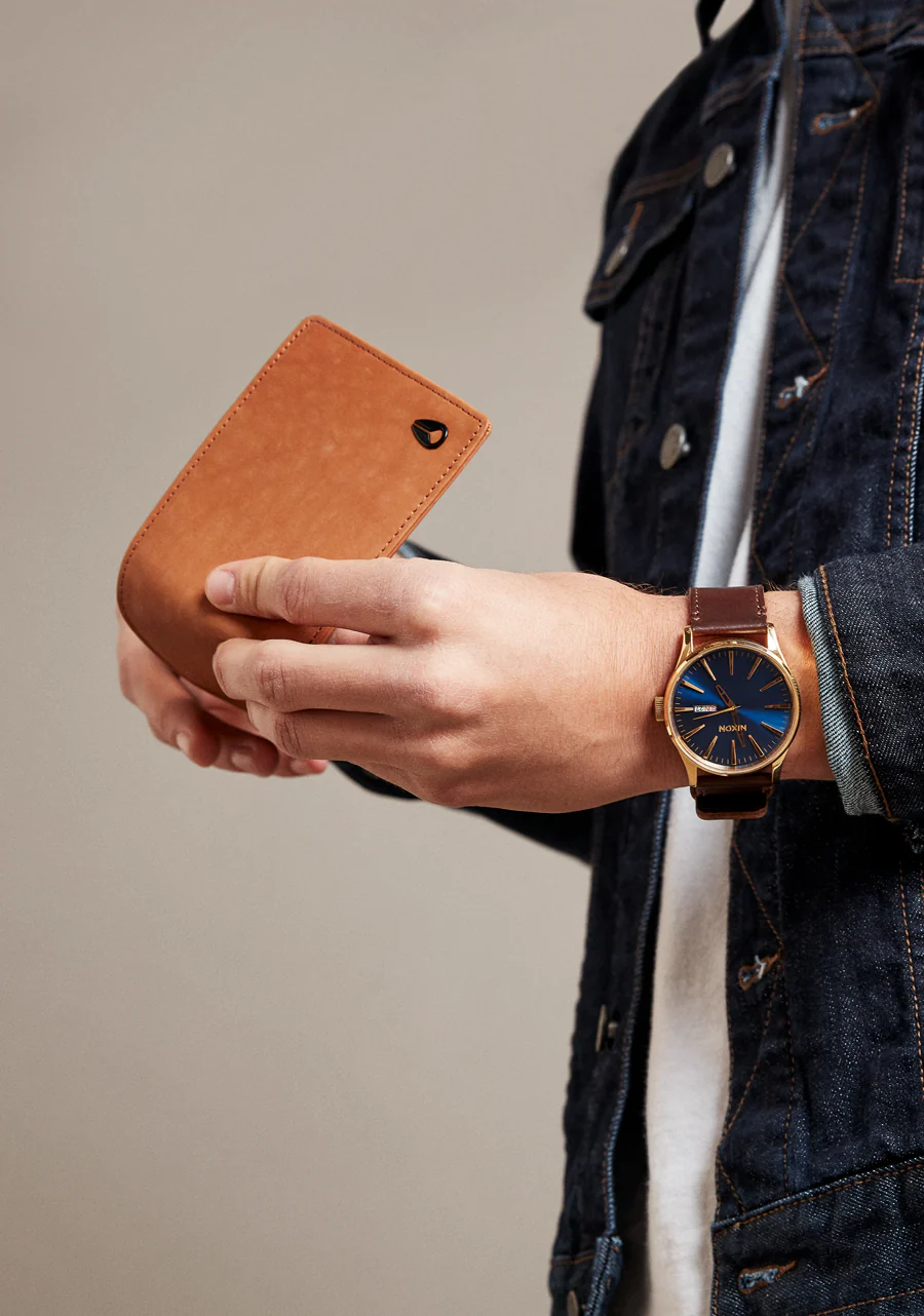 Pass Leather Wallet - Saddle - Image 3