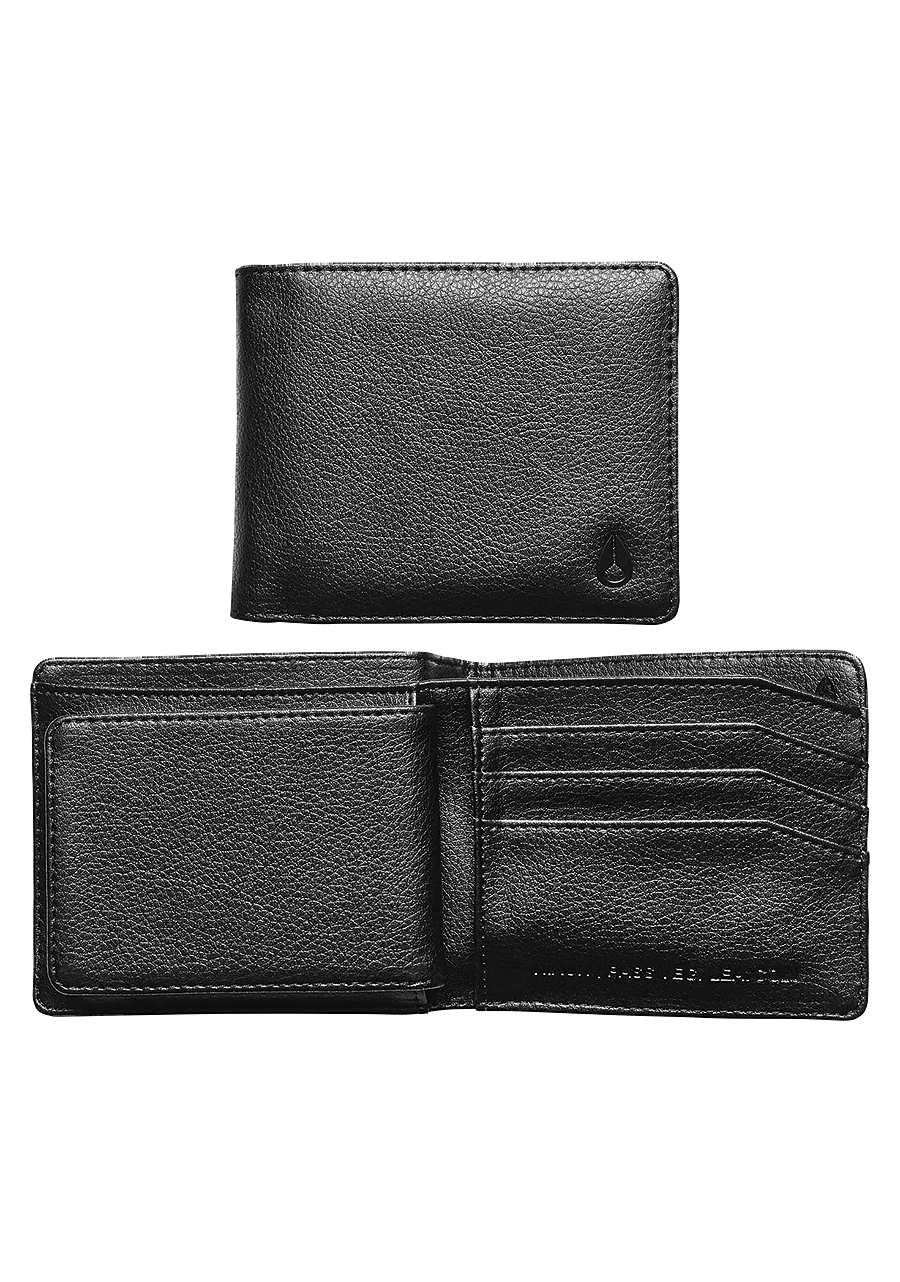 Pass Vegan Leather Coin Wallet - Black