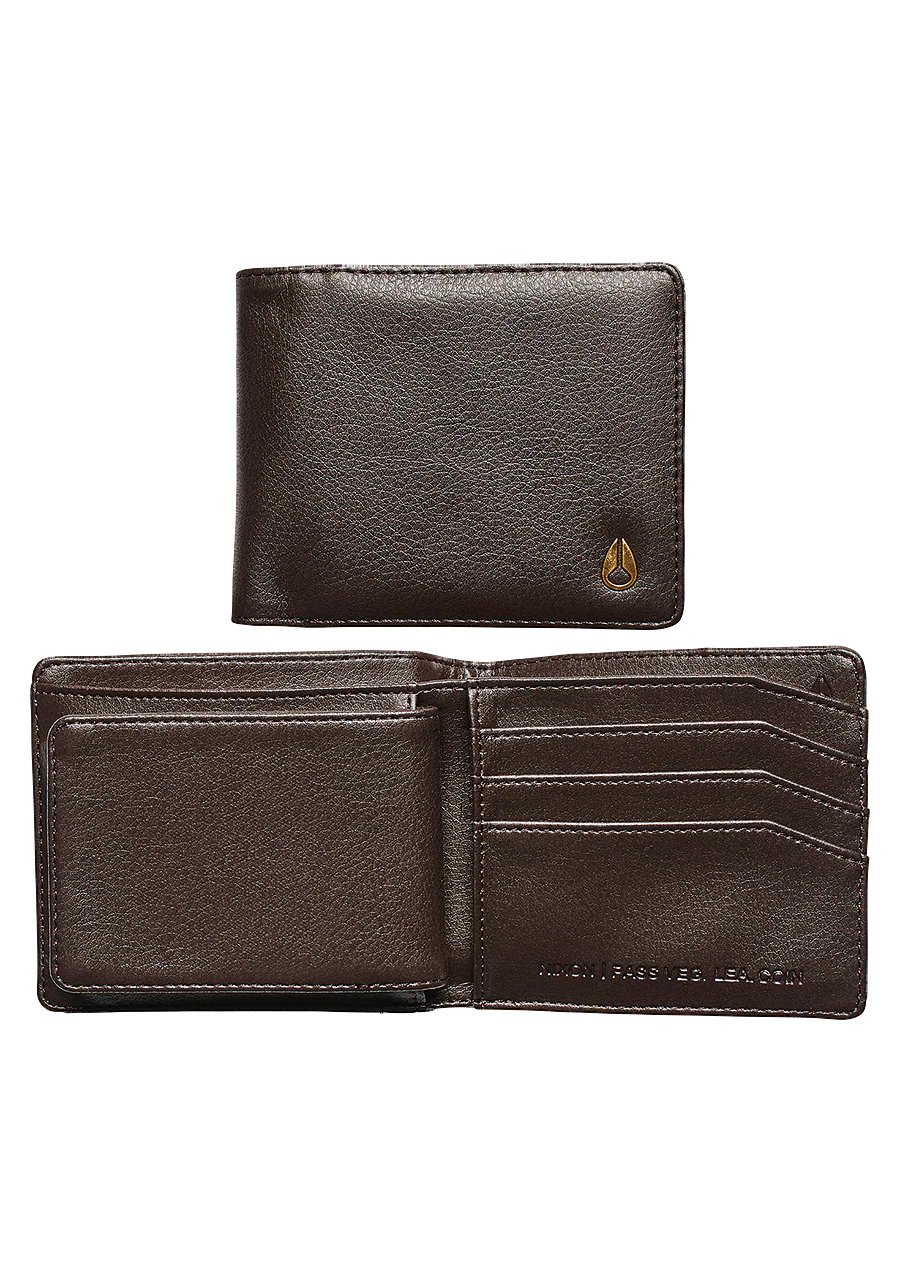 Pass Vegan Leather Coin Wallet - Brown