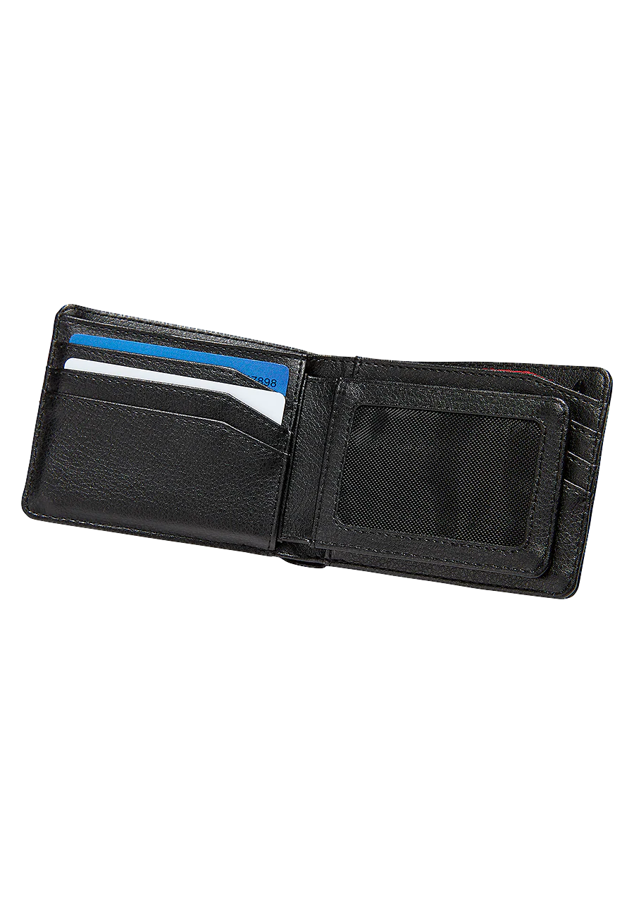Pass Vegan Leather Wallet - Black - Image 2