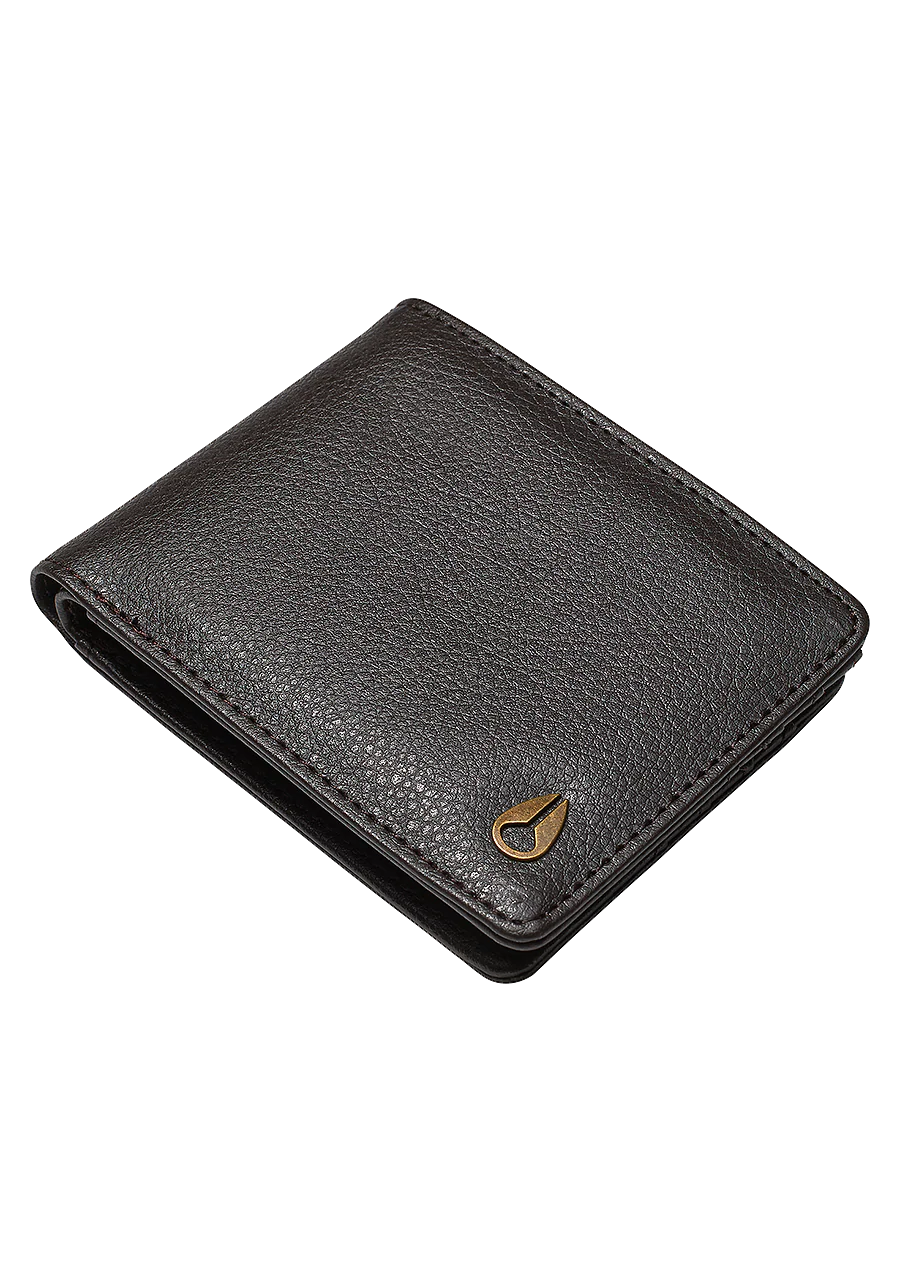 Pass Vegan Leather Wallet - Brown