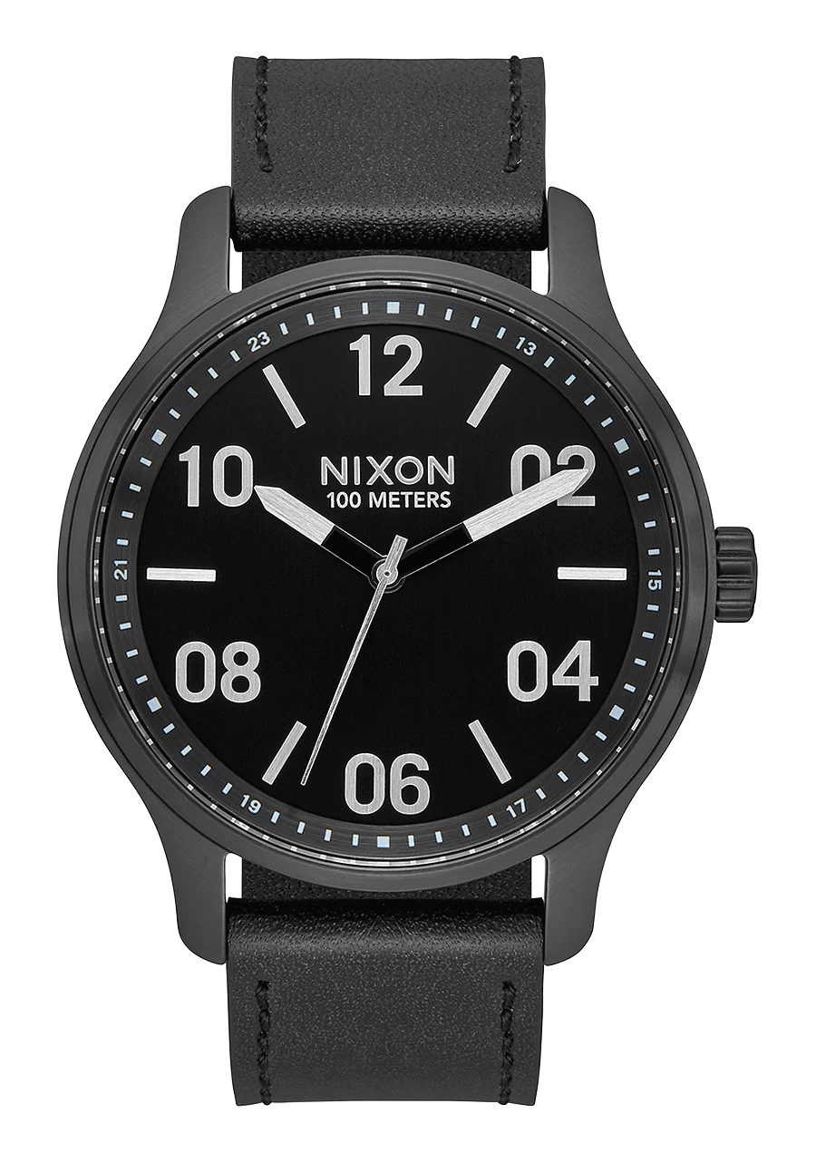 Patrol Leather - Black / Silver / Black