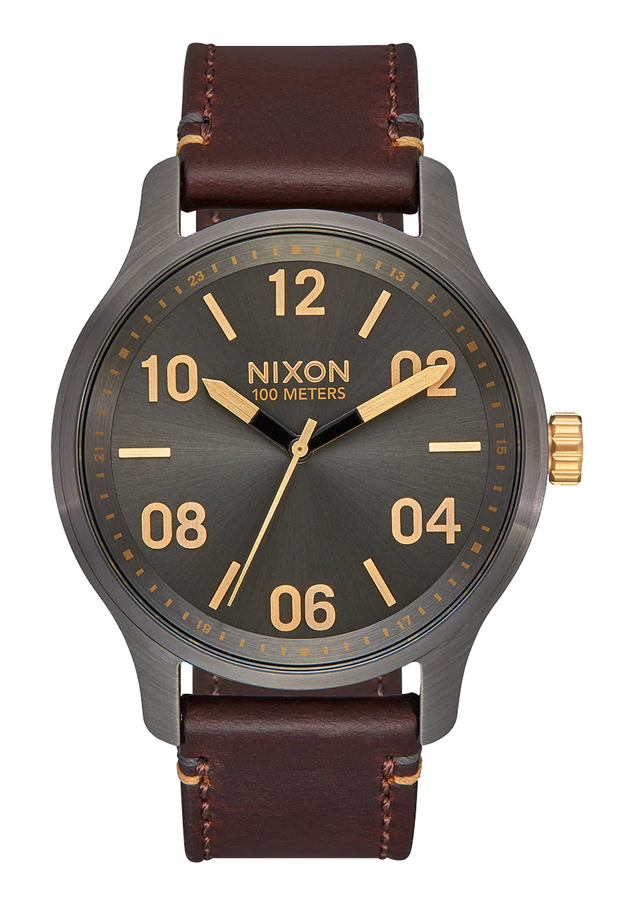 Patrol Leather - Gunmetal / Gold