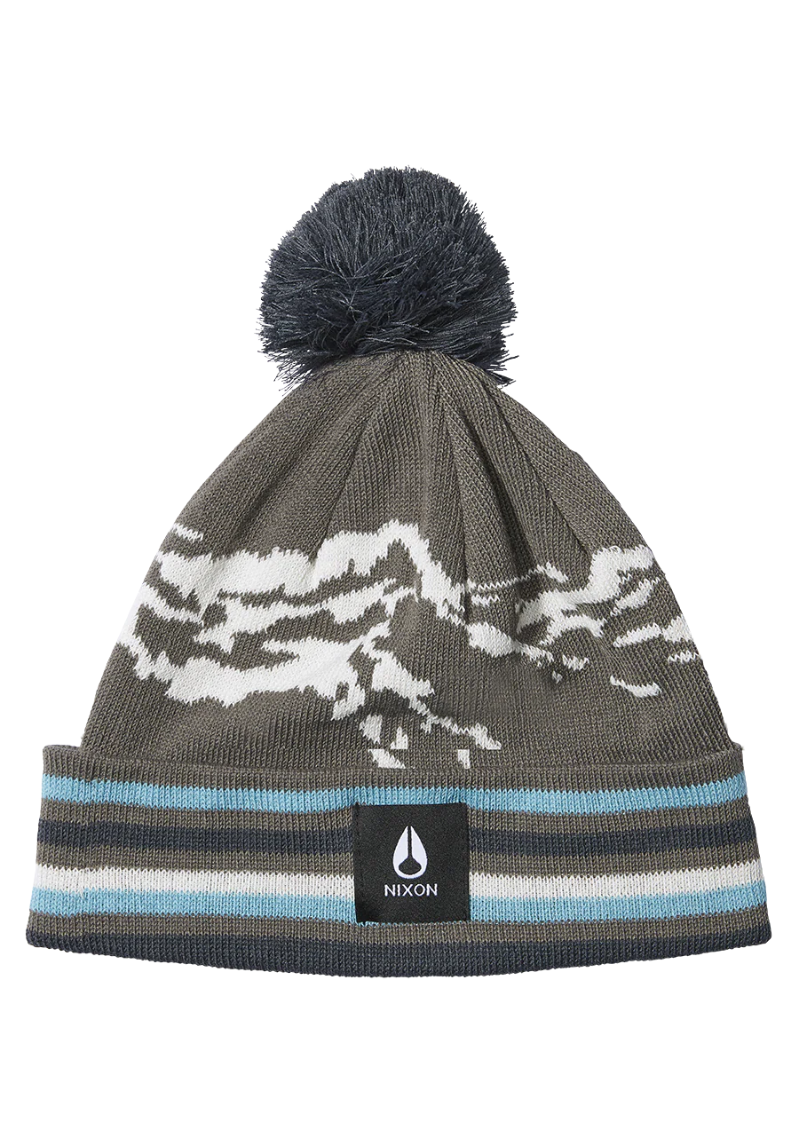 Ridge Pom Beanie - Gray / Multi