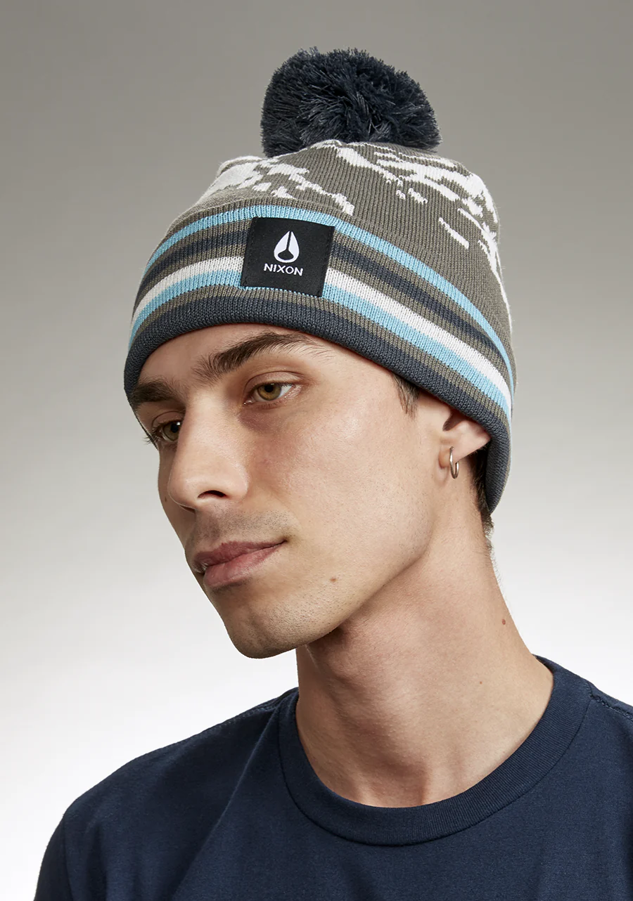 Ridge Pom Beanie - Gray / Multi - Image 3