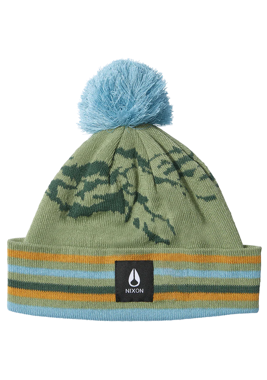 Ridge Pom Beanie - Jade / Multi