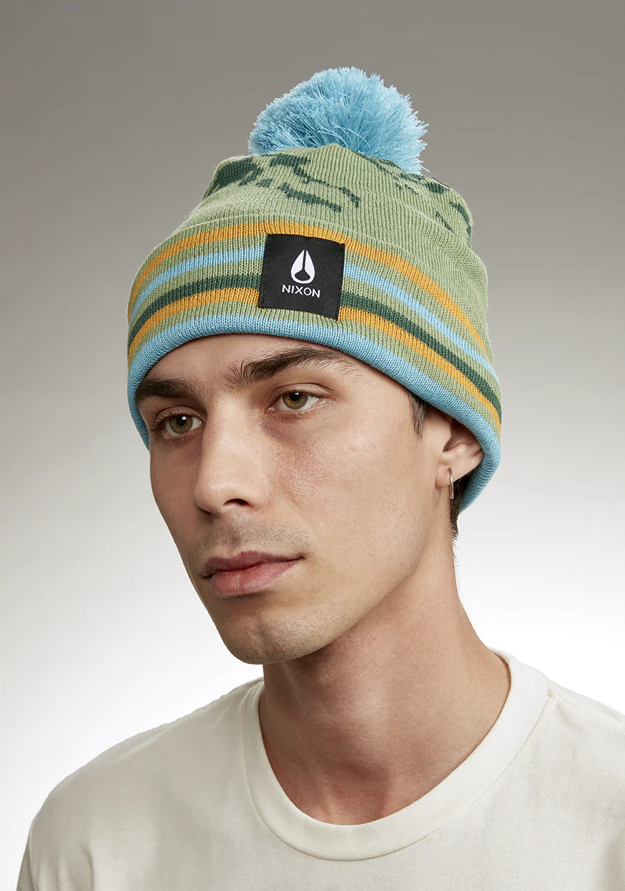 Ridge Pom Beanie - Jade / Multi - Image 3