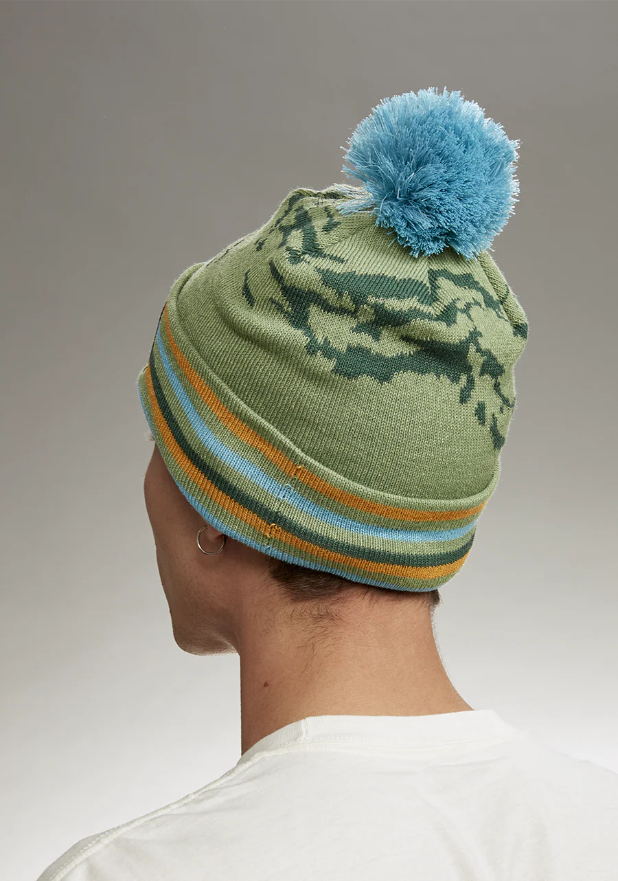 Ridge Pom Beanie - Jade / Multi - Image 4
