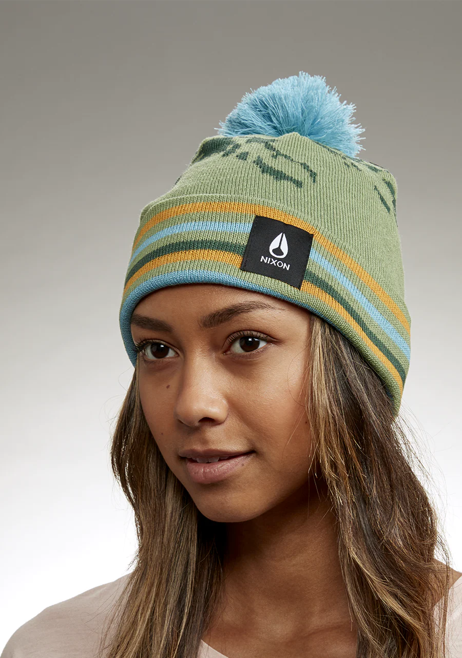 Ridge Pom Beanie - Jade / Multi - Image 5