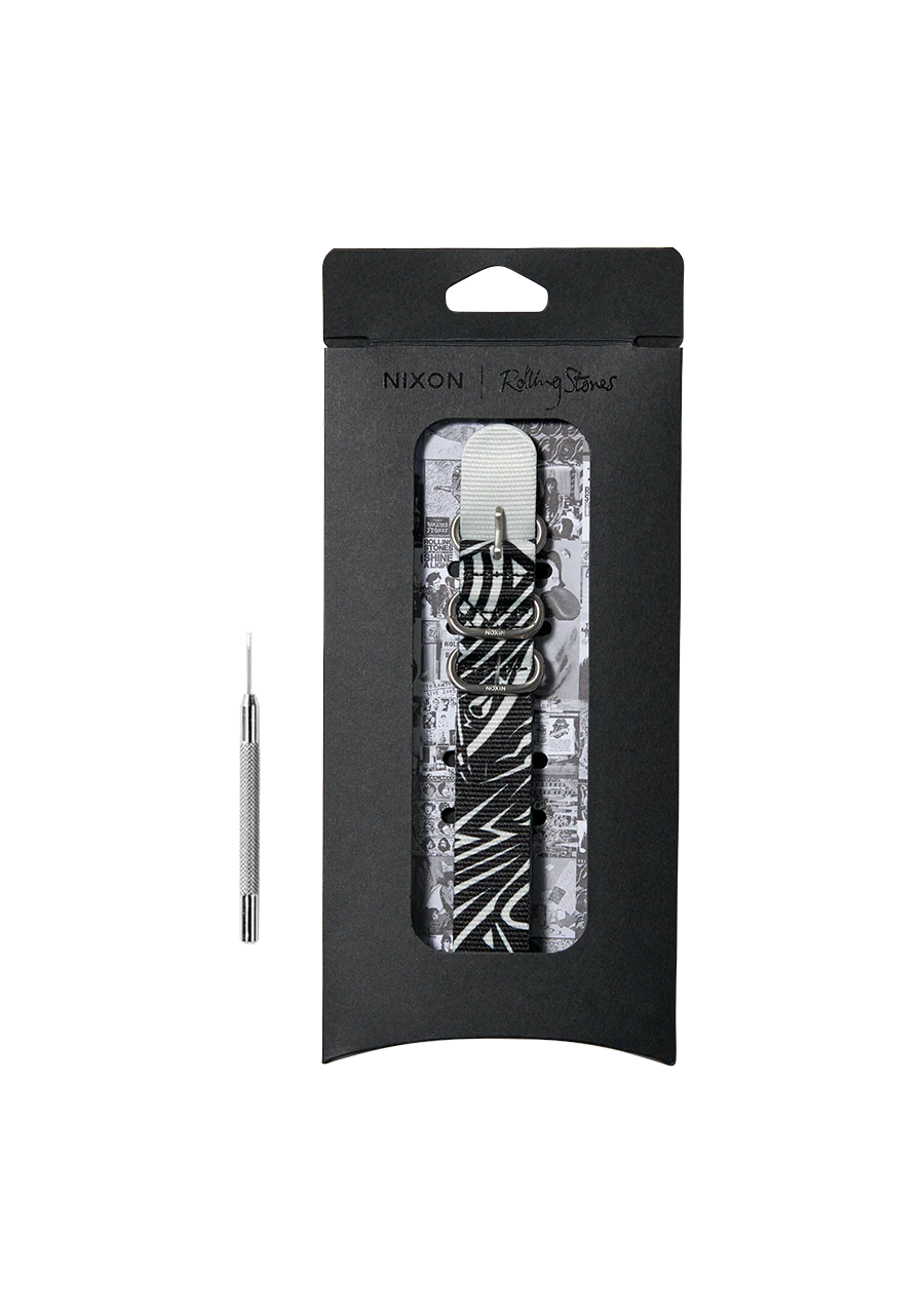 Rolling Stones 20mm Recycled One Piece Band - Black / Gray - Image 3